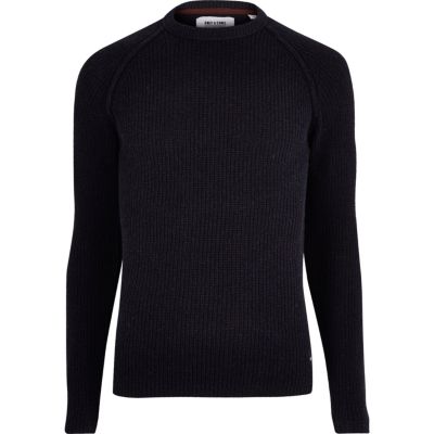Navy Only & Sons knitted jumper
